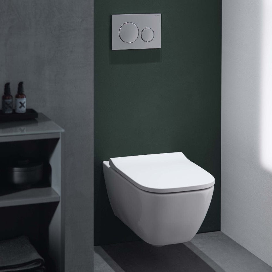 Geberit Smyle Square Toalettsete Sandwichform Hvit Geberit Toalettsete GRO-6194031