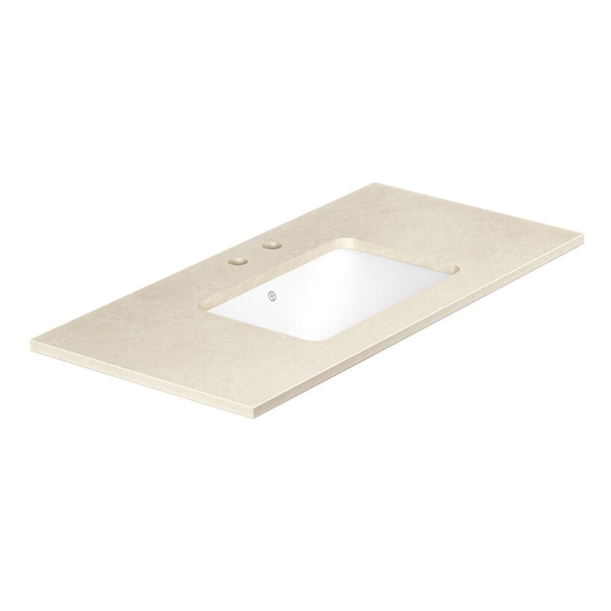 Gustavsberg Ducentic Benkeplate Beige royal / 100cm / 2 hull for kran Gustavsberg Benkeplate bad GRO-GB71DCWT10CC12