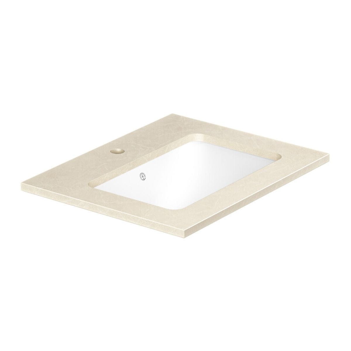 Gustavsberg Ducentic Benkeplate Beige royal / 60cm / 1 hull for kran Gustavsberg Benkeplate bad GRO-GB71DCWT60CC11