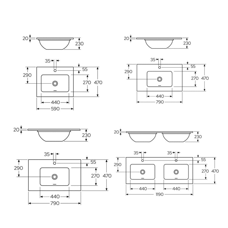 Gustavsberg Ducentic Benkeplate