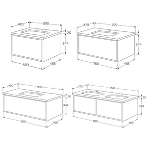 Gustavsberg Ducentic Servantskap med Benkeplate