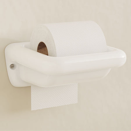 Gustavsberg Ducentic Toalettrullholder – Hvit keramikk