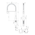 Gustavsberg Estetic Duo Kjøkkenarmatur med uttrekk