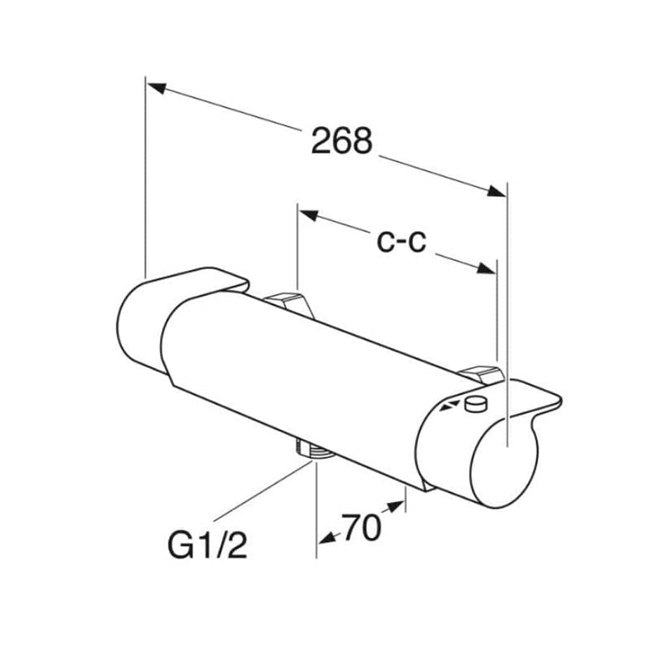 Gustavsberg Estetic Dusjbatteri - Svart Svart matt Gustavsberg Dusjbatteri BF-4341989