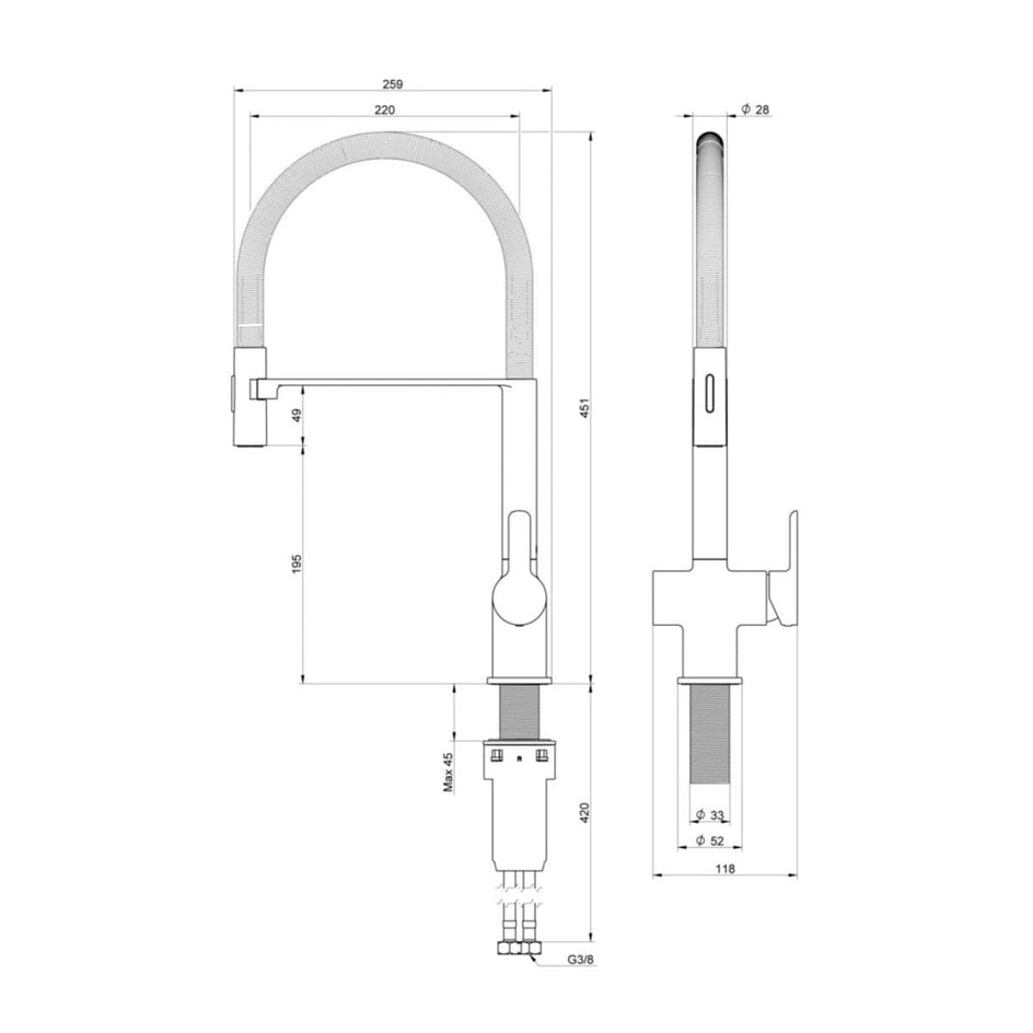 Gustavsberg Estetic Kjøkkenarmatur med uttrekk Gustavsberg Kjøkkenarmatur