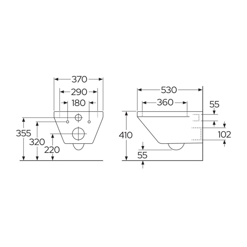 Gustavsberg Graphic HygienicTwist Vegghengt Toalett Hvit Gustavsberg Vegghengt toalett GRO-1462983