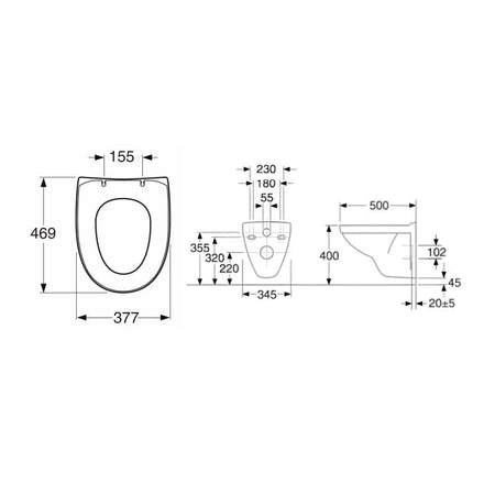 Gustavsberg Nautic 5530 Vegghengt Toalett