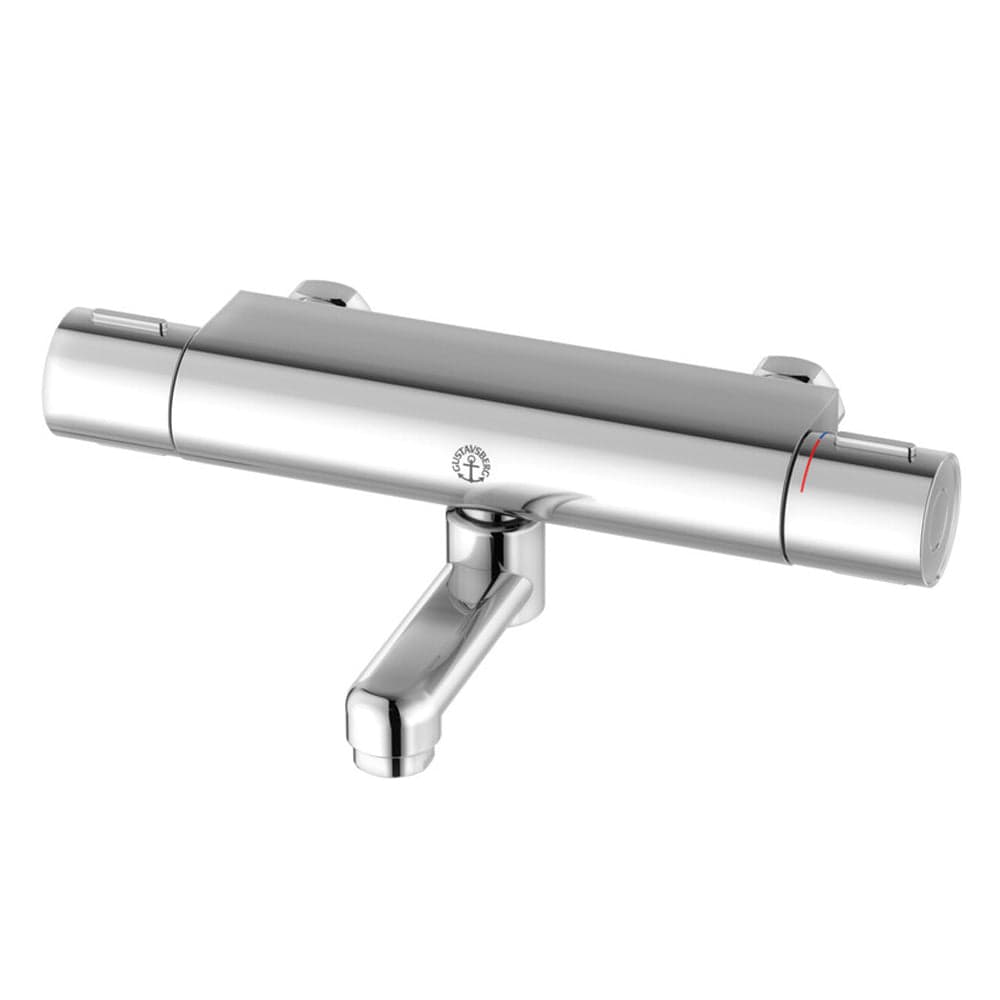 Gustavsberg Nautic Badekarbatteri fast tut blyfri Krom Gustavsberg Badekararmatur GRO-GB412123520