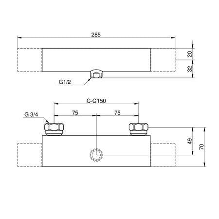 Gustavsberg Nautic Badekarbatteri svingbar tut