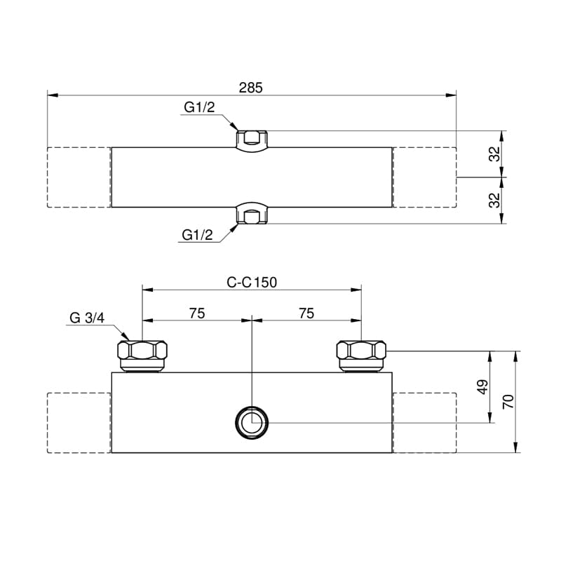 Gustavsberg Nautic Dusjbatteri Blyfri Krom Gustavsberg Dusjbatteri GRO-4342023