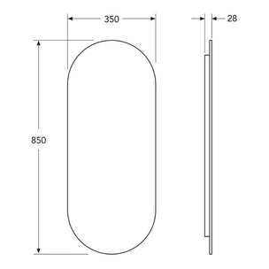 Gustavsberg Speil med Bakgrunnslys