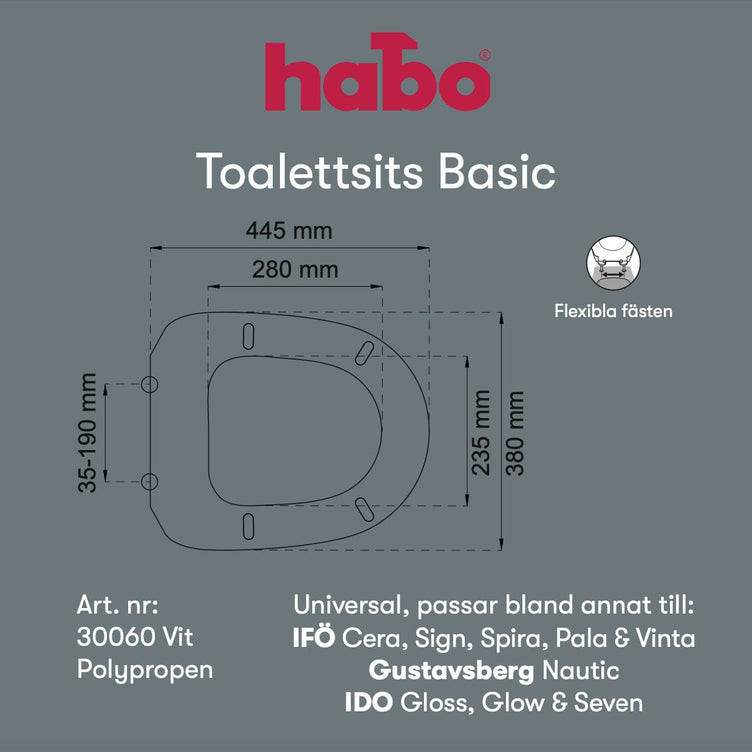 Habo Basic Toalettsete Universal