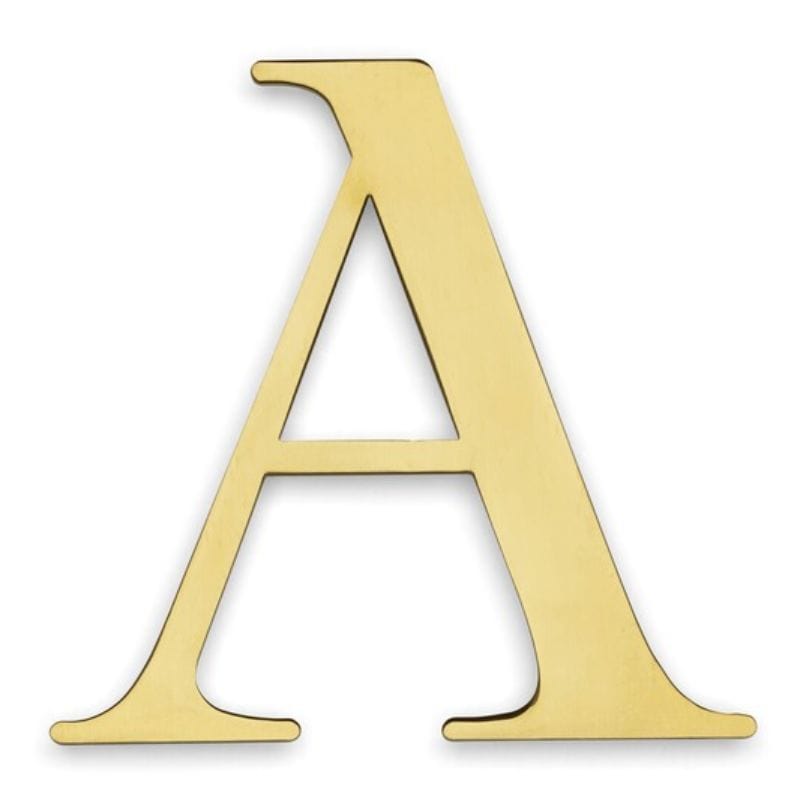 Habo Century Husbokstav H9.8cm Messing / A Habo Husnummer HA-30707