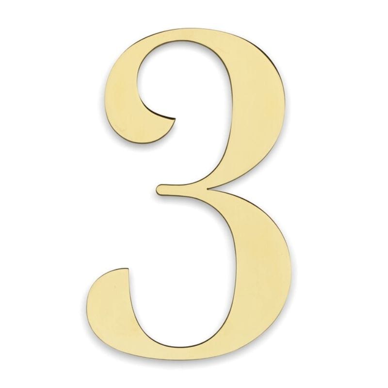 Habo Century Husnummer H11.4cm Messing / 3 Habo Husnummer HA-30699