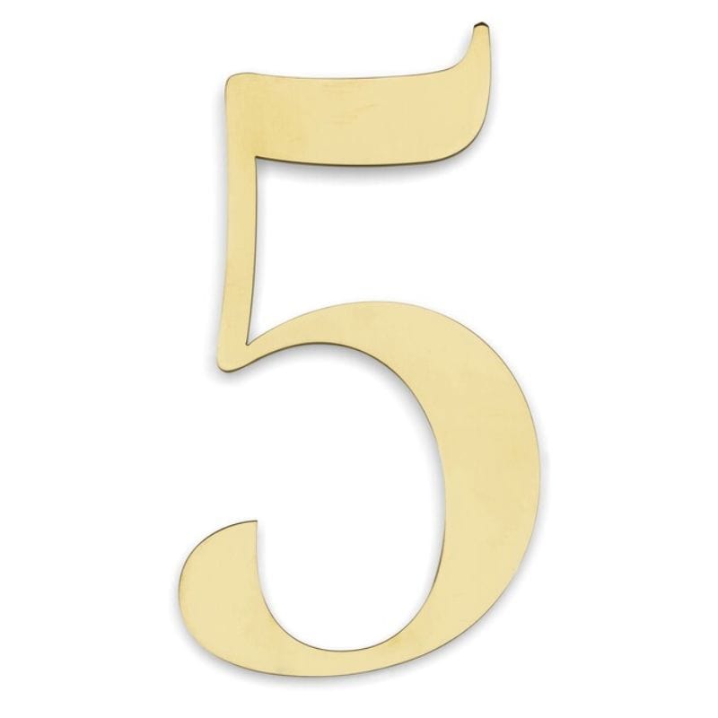 Habo Century Husnummer H11.4cm Messing / 5 Habo Husnummer HA-30702