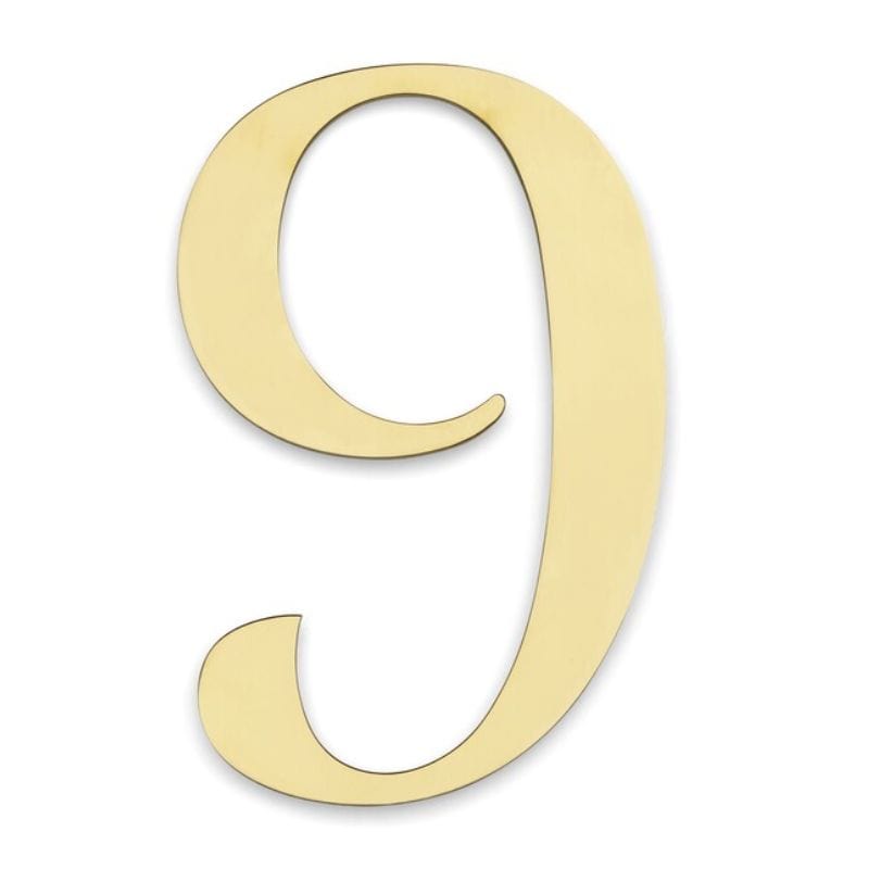 Habo Century Husnummer H11.4cm Messing / 9 Habo Husnummer HA-30706