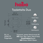 Habo Duo Toalettsete med avtagbart barnesete