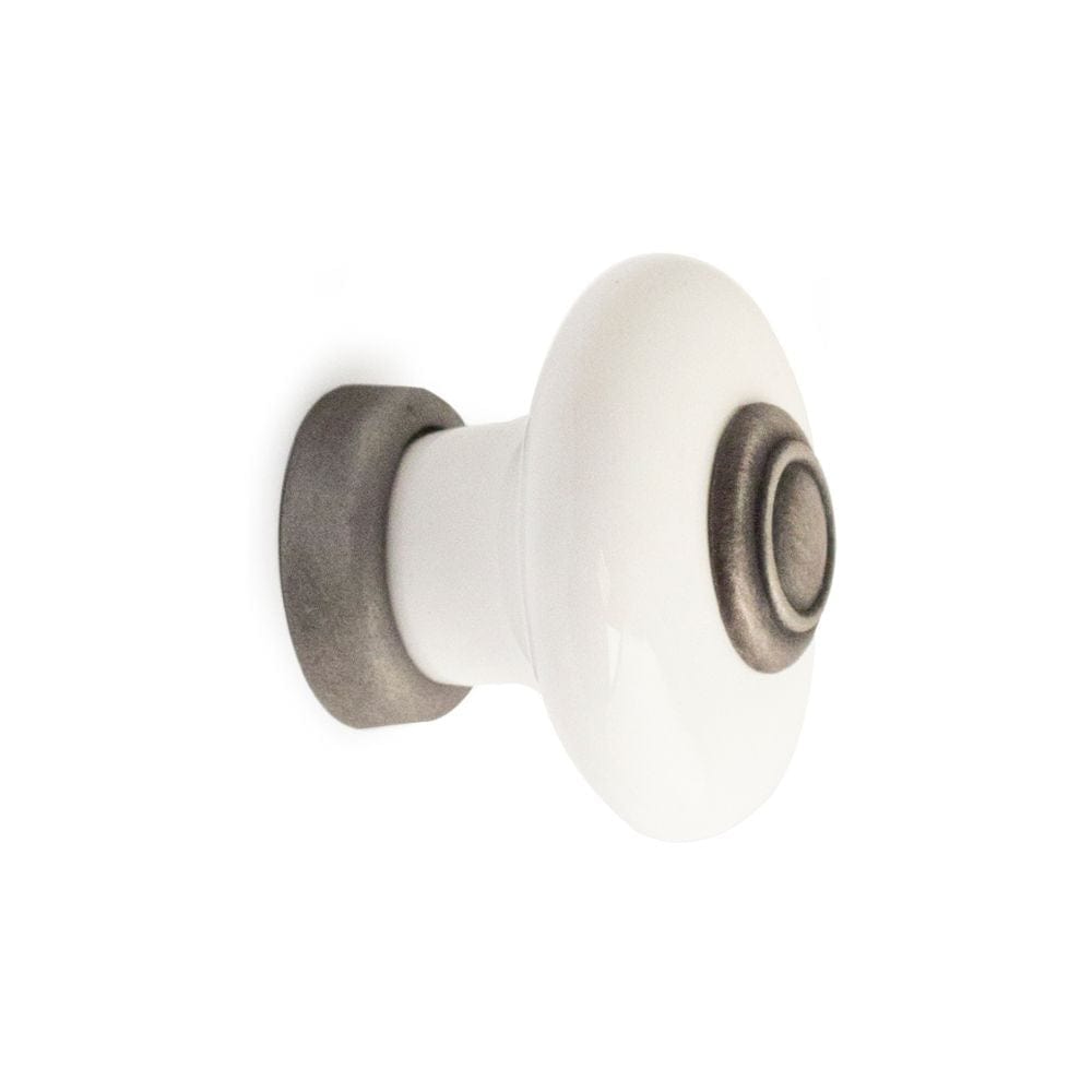 Habo Erik Knott Hvit/børstet tinn Habo Knotter og håndtak HA-100404