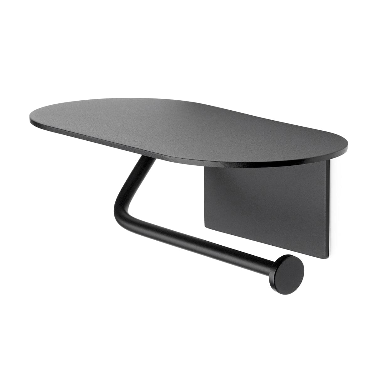 Habo Hazel Toalettpapirholder med hylle Svart Habo Toalettrullholder HA-30116