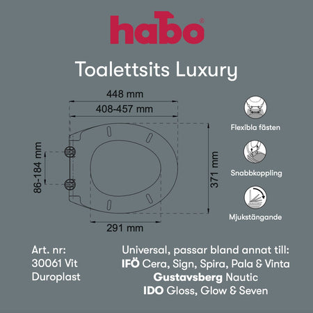 Habo Luxury Toalettsete Universal soft-close