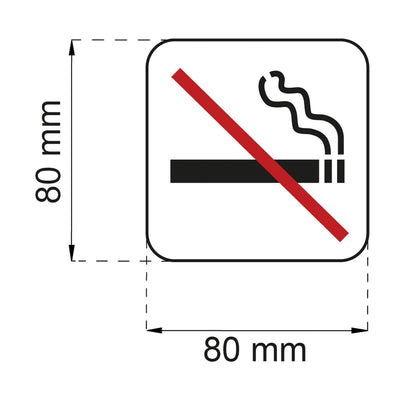 Habo Skilt No Smoking Selvklebende Habo Toalettskilt HA-16918