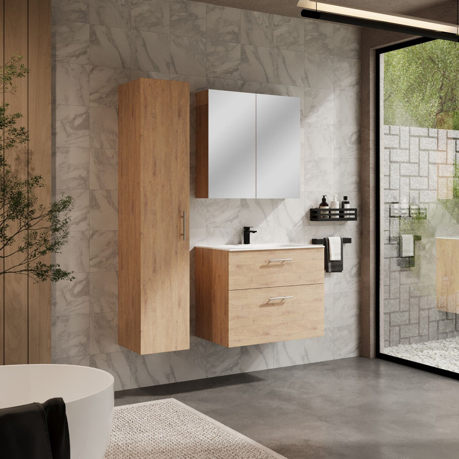 HeiHus Crest Møbelpakke Lys eik / 80cm HeiHus Møbelpakke bad BUN-FCTLOK080LC