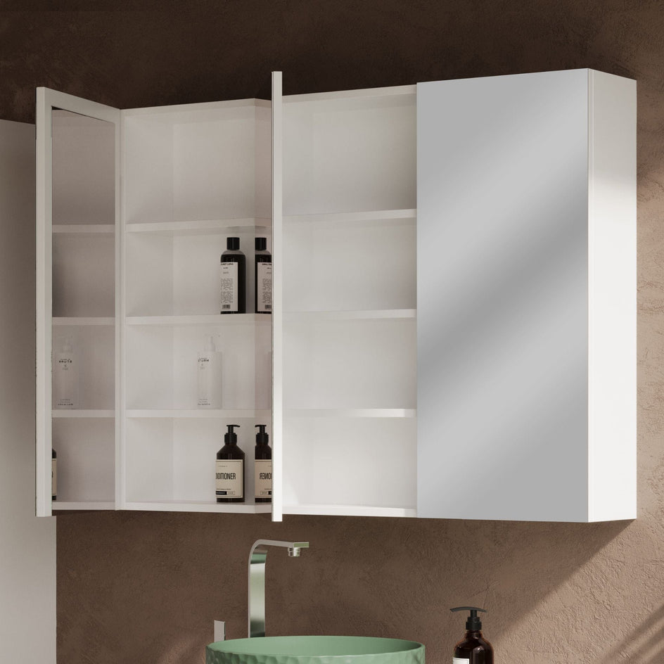 HeiHus Crest Speilskap Hvit matt / 100cm HeiHus Speilskap HH-FCTWHM100MC