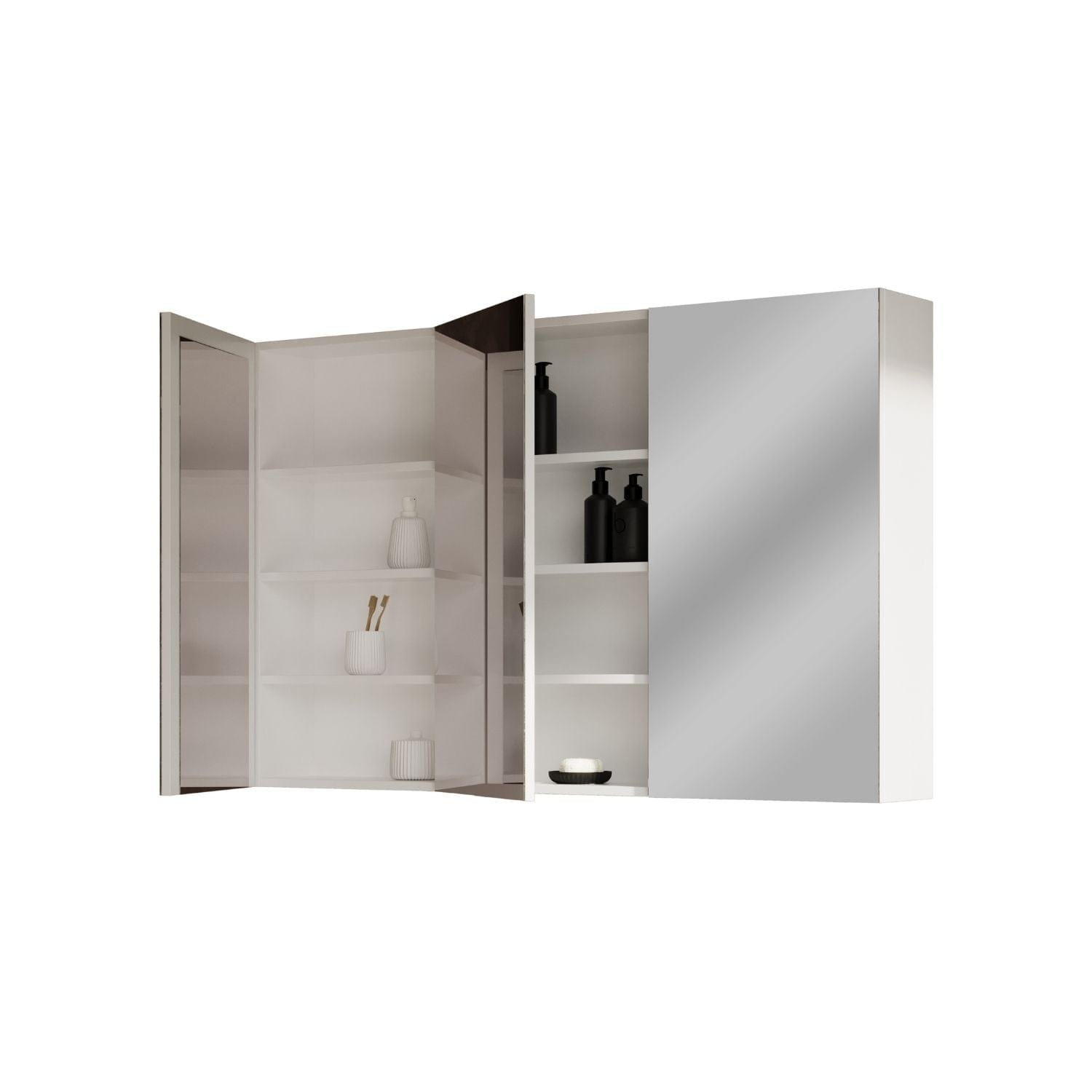 HeiHus Crest Speilskap Hvit matt / 120cm HeiHus Speilskap HH-FCTWHM120MC