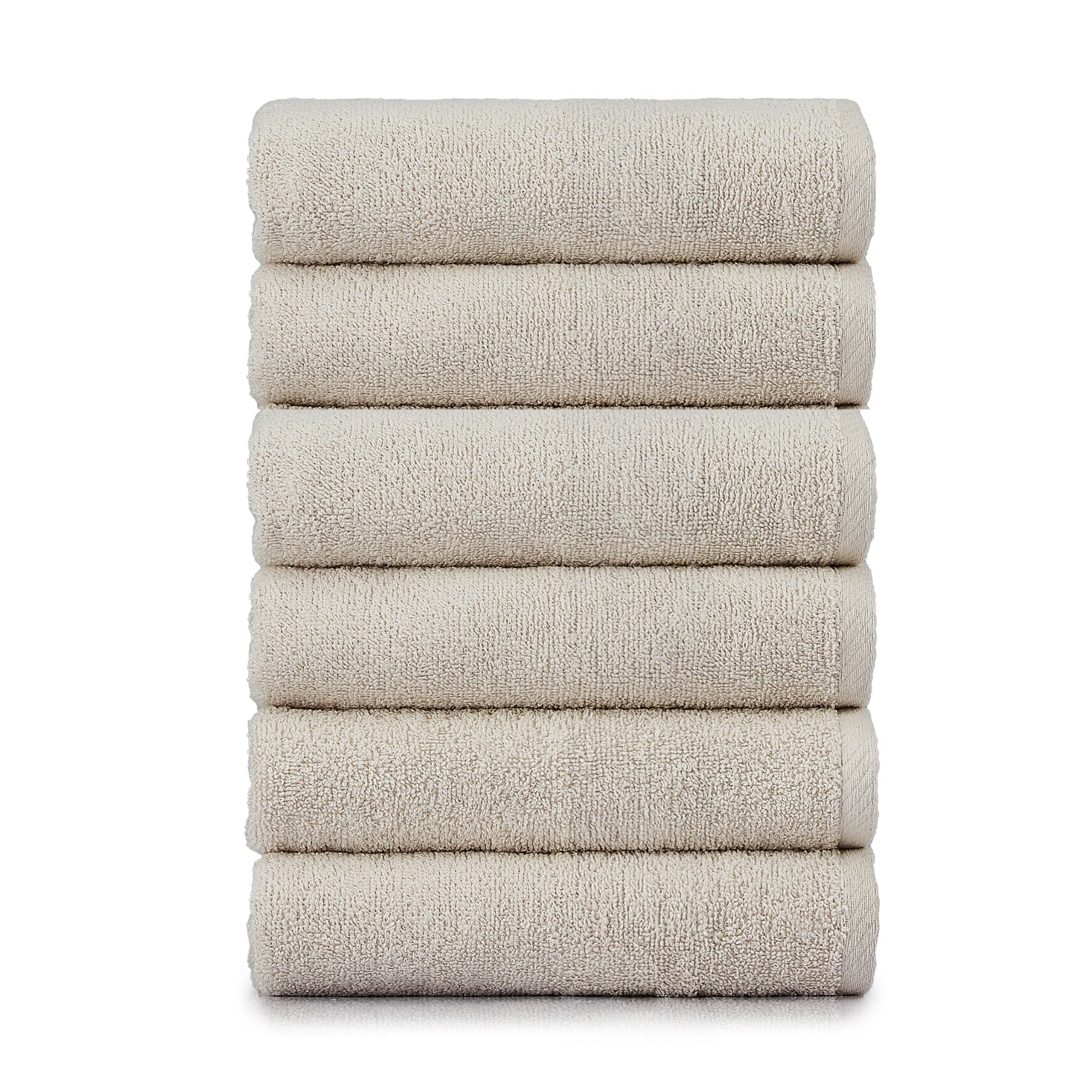HeiHus FLUFFY badehåndkle L 70x140cm Varm beige / 6-pakning (6L) HeiHus Håndklær BUN-6TFYBE070140