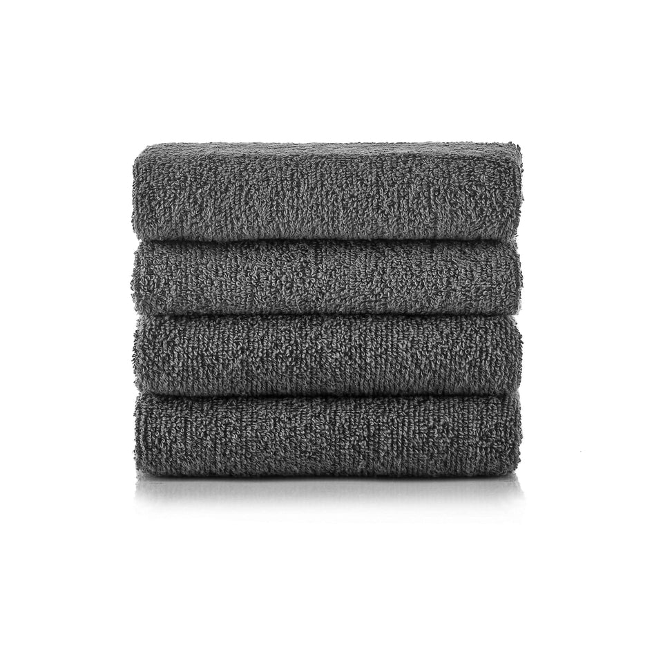 HeiHus FLUFFY håndkle M 50x100cm Mørk grå / 4-pakning (4M) HeiHus Håndklær BUN-4TFYDGY050100