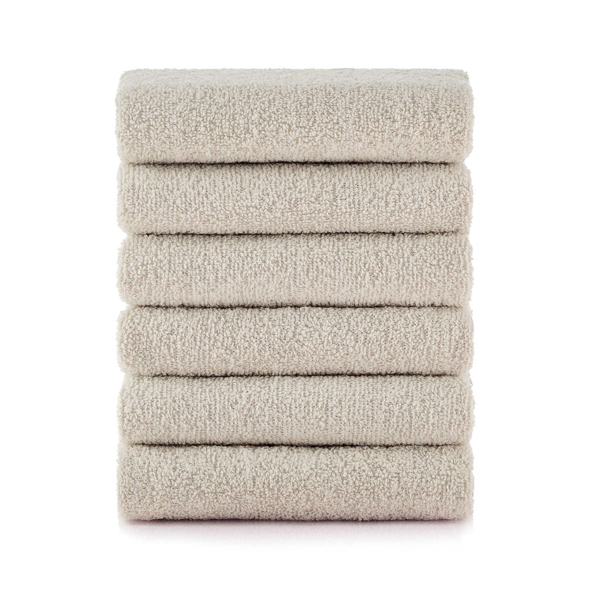 HeiHus FLUFFY håndkle M 50x100cm Varm beige / 6-pakning (6M) HeiHus Håndhåndkle BUN-6TFYBE050100