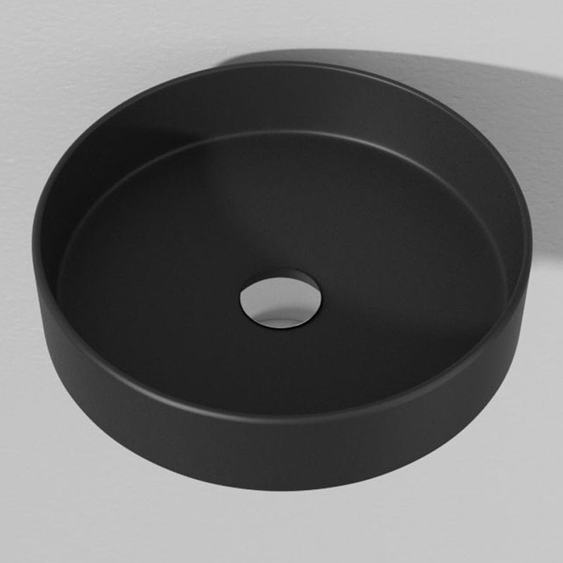 INR AIR SOAK Servant Porselen Ø390mm H110mm Matte black INR Iconic Nordic Rooms Bolleservant INR-360013