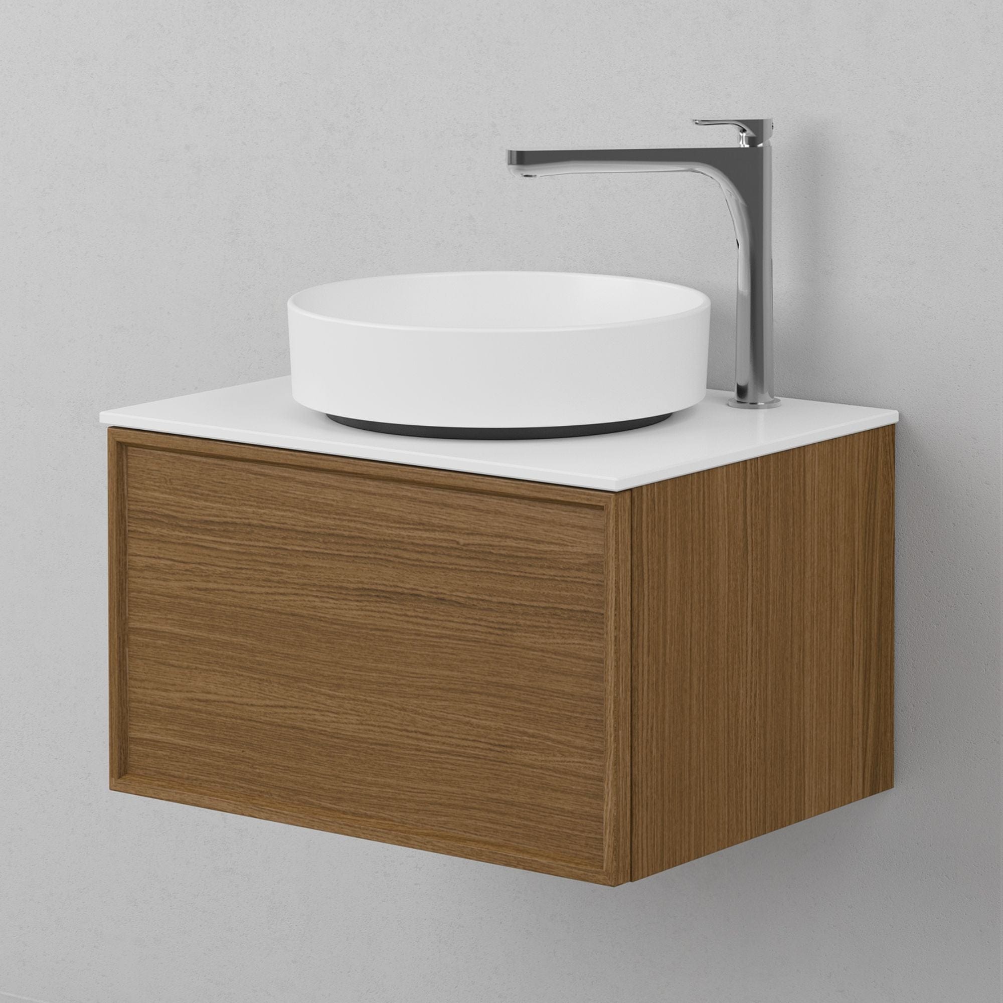 INR Air Wood Servantskap Hel front med 2 Skuffer Dark oak / 60cm INR Iconic Nordic Rooms Servantskap INR-364438