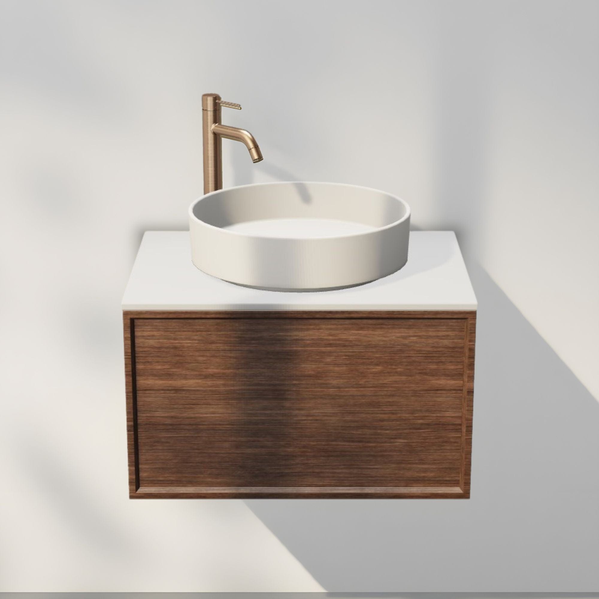 INR Air Wood Servantskap Hel front med 2 Skuffer Dark oak / 60cm INR Iconic Nordic Rooms Servantskap INR-367238