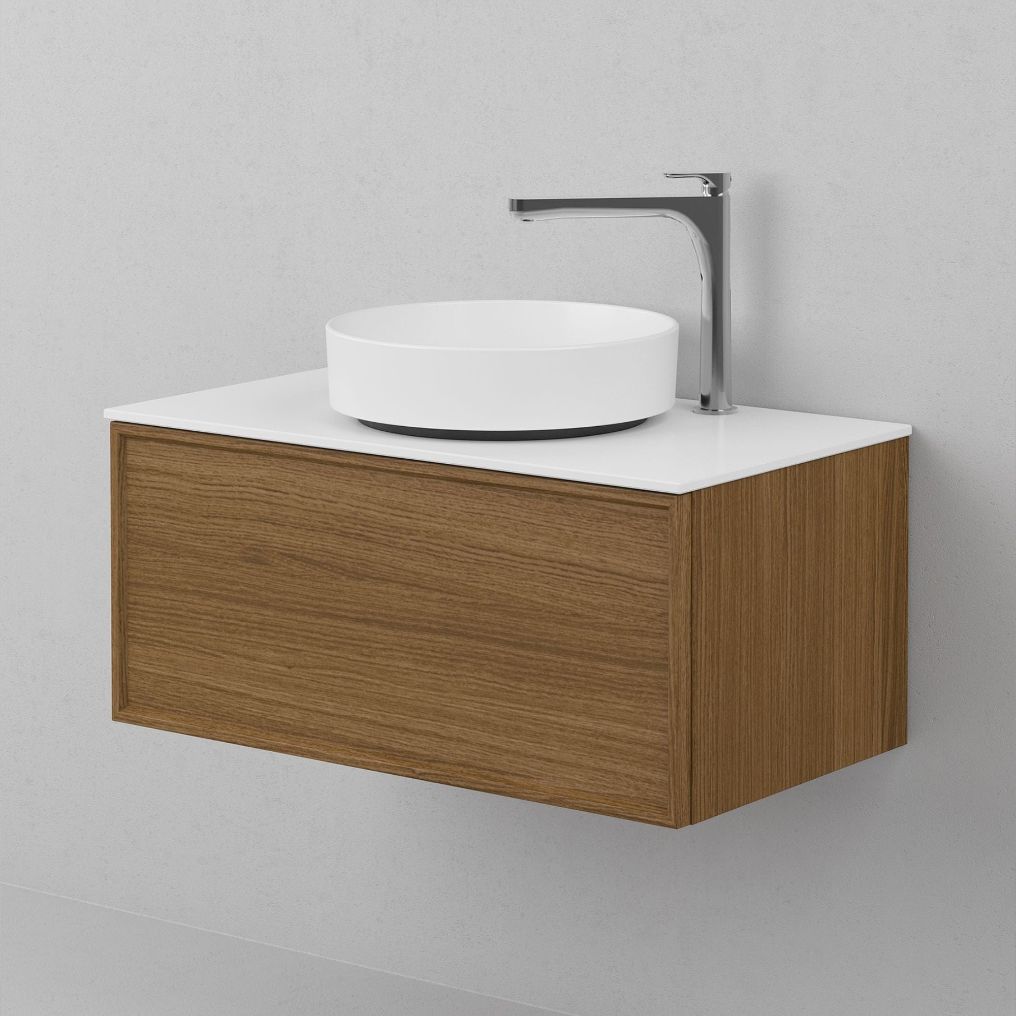 INR Air Wood Servantskap Hel front med 2 Skuffer Dark oak / 80cm INR Iconic Nordic Rooms Servantskap INR-364538