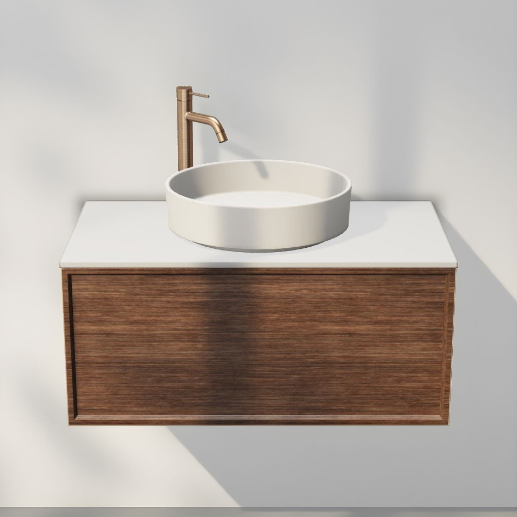 INR Air Wood Servantskap Hel front med 2 Skuffer Dark oak / 80cm INR Iconic Nordic Rooms Servantskap INR-367438