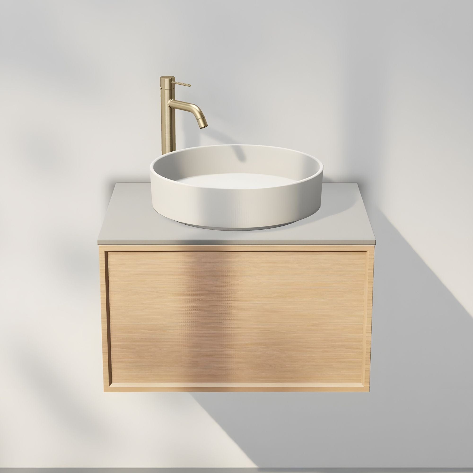 INR Air Wood Servantskap Hel front med 2 Skuffer Natural oak / 60cm INR Iconic Nordic Rooms Servantskap INR-367234