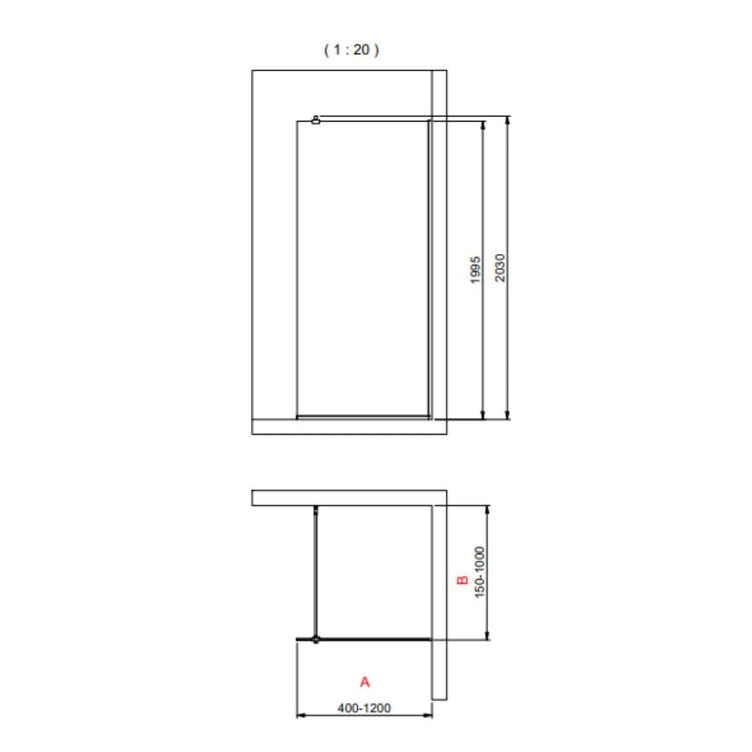 INR ARC 20 Frame Skjermvegg Standardmål