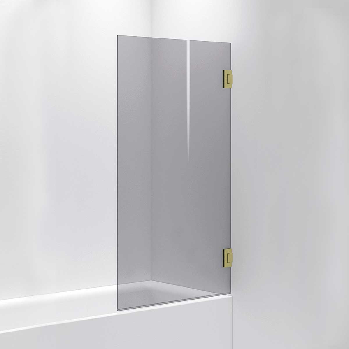 INR Badekarvegg ARC 17 Måltilpasset Brushed brass / Måltilpasset / Grått glass INR Iconic Nordic Rooms Badekarvegg INR-11703800