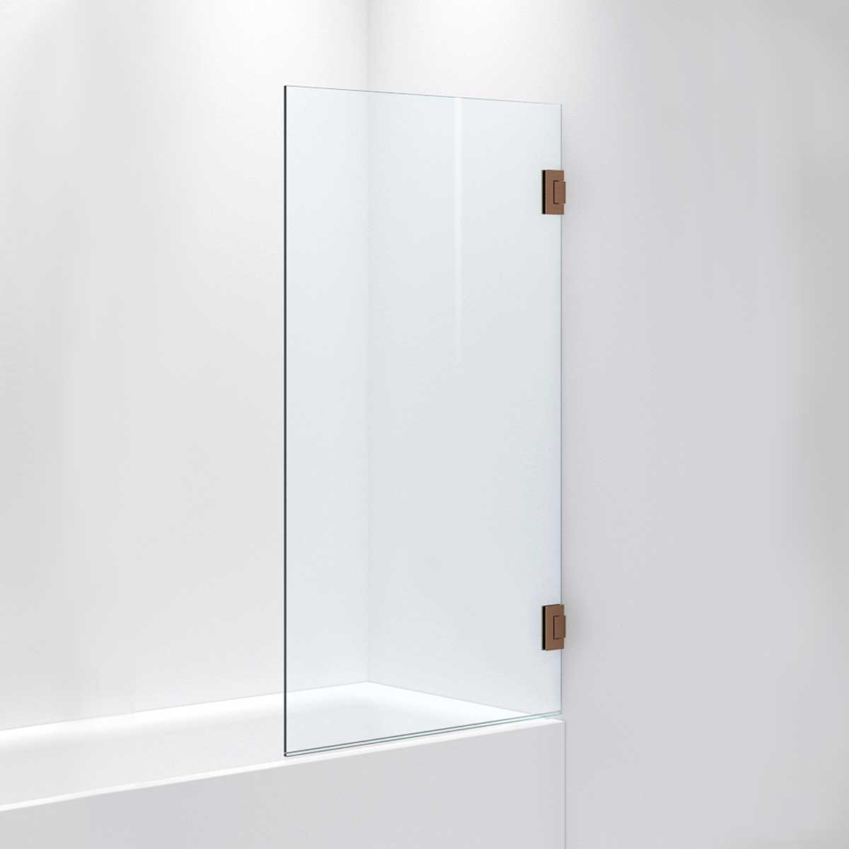 INR Badekarvegg ARC 17 Måltilpasset Brushed bronze / Måltilpasset / Klart glass INR Iconic Nordic Rooms Badekarvegg INR-11702600