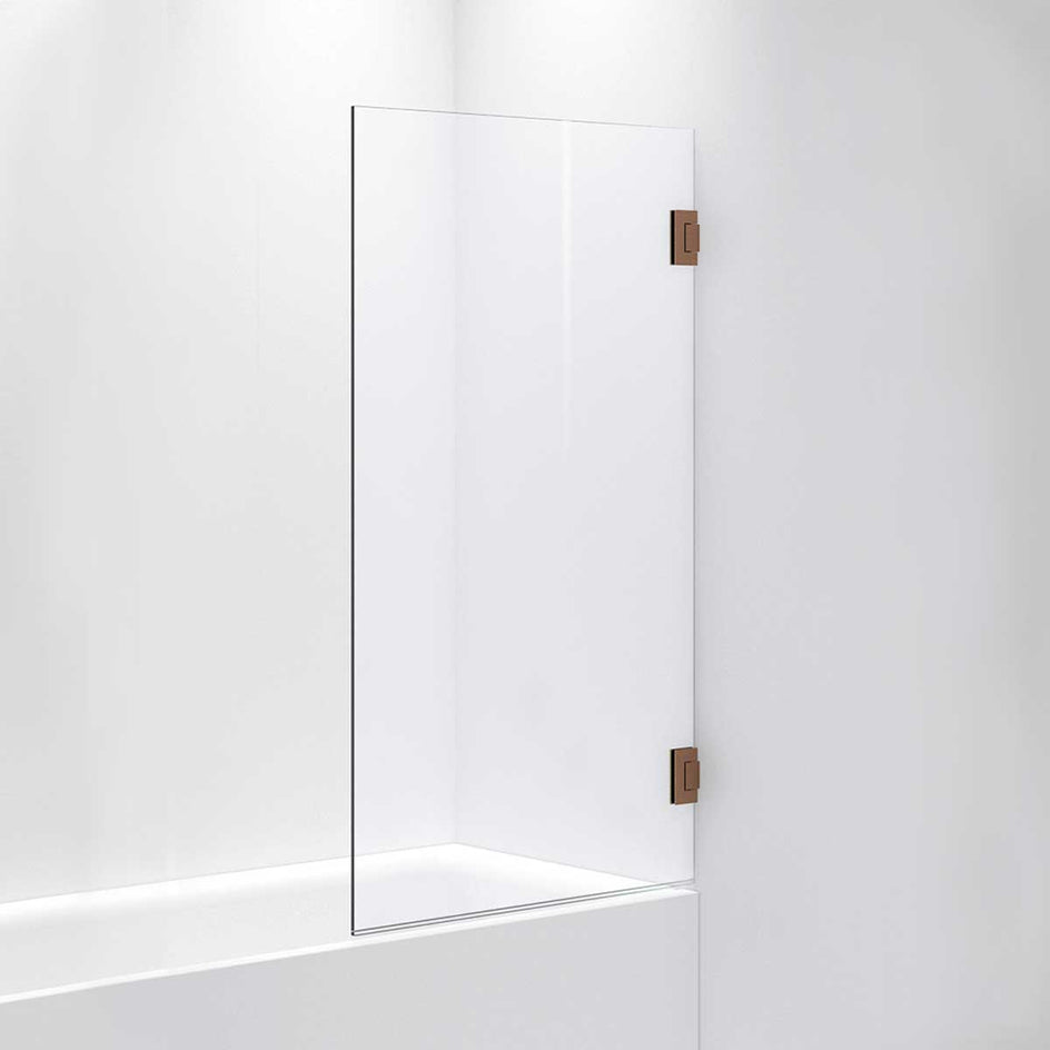 INR Badekarvegg ARC 17 Måltilpasset Brushed bronze / Måltilpasset / Opal klart glass INR Iconic Nordic Rooms Badekarvegg INR-11712600