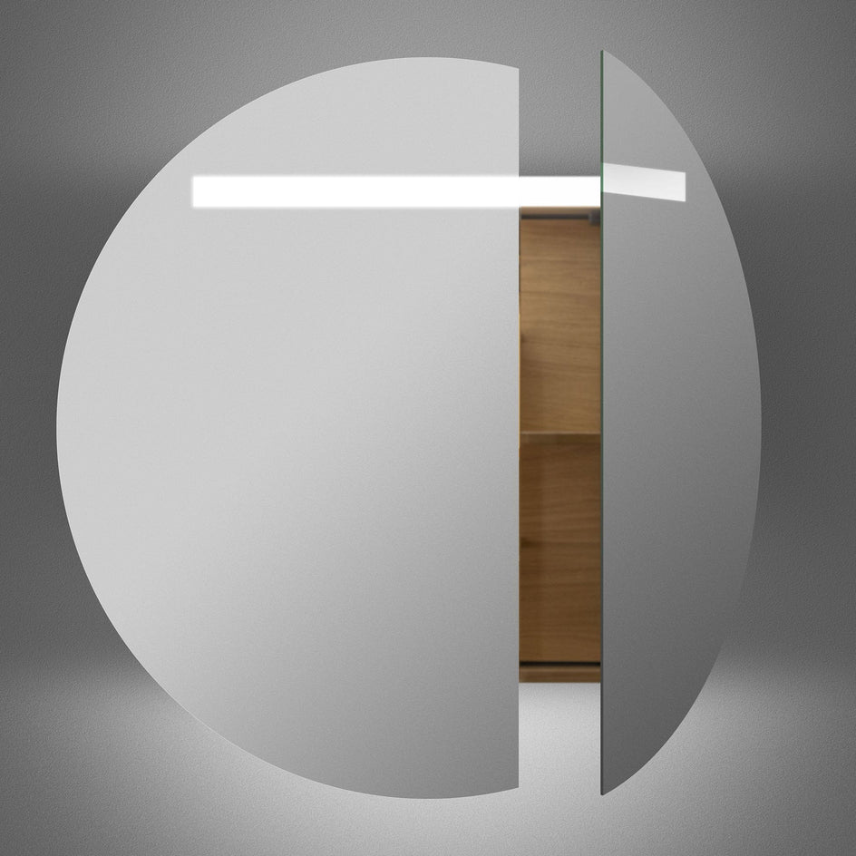 INR CIRC Ø80 Speilskap med Regulerbar belysning Ø80x159mm INR Iconic Nordic Rooms Speilskap