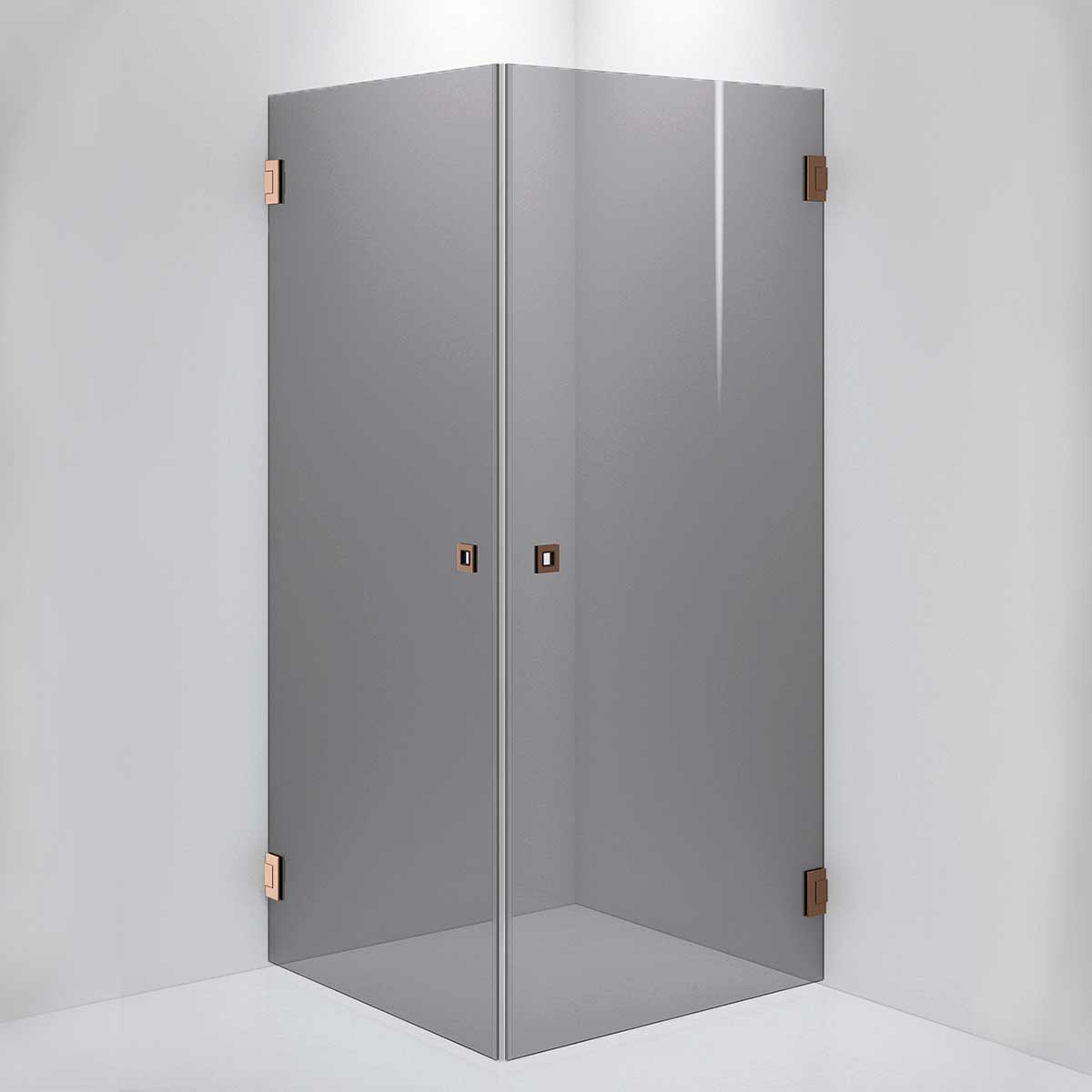 INR Dusjhjørne ARC 12 Måltilpasset Brushed bronze / Måltilpasset / Grått glass INR Iconic Nordic Rooms Dusjhjørne INR-11203600