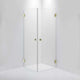 INR Dusjhjørne ARC 12 Original Brushed brass / 80x80cm / Klart glass INR Iconic Nordic Rooms Dusjhjørne INR-11202888