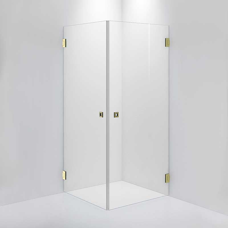 INR Dusjhjørne ARC 12 Original Brushed brass / 90x90cm / Klart glass INR Iconic Nordic Rooms Dusjhjørne INR-11202899