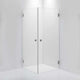 INR Dusjhjørne ARC 12 Original Brushed stainless / 80x80cm / Klart glass INR Iconic Nordic Rooms Dusjhjørne INR-11202488