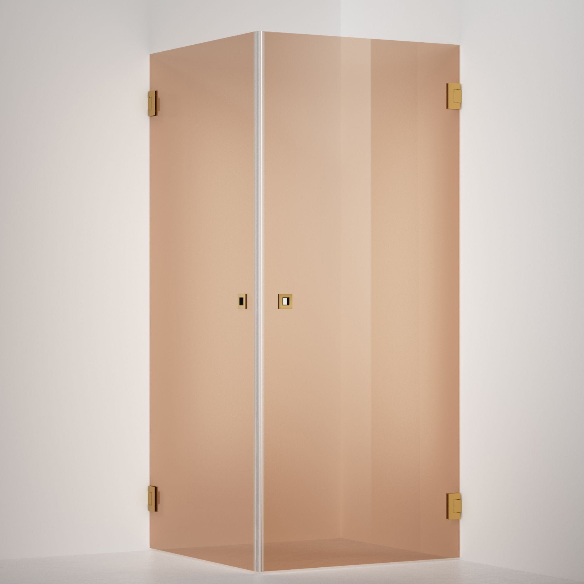 INR Dusjhjørne ARC 12 Original Måltilpasset Brushed brass / Måltilpasset / Bronse glass INR Iconic Nordic Rooms Dusjhjørne INR-11242800