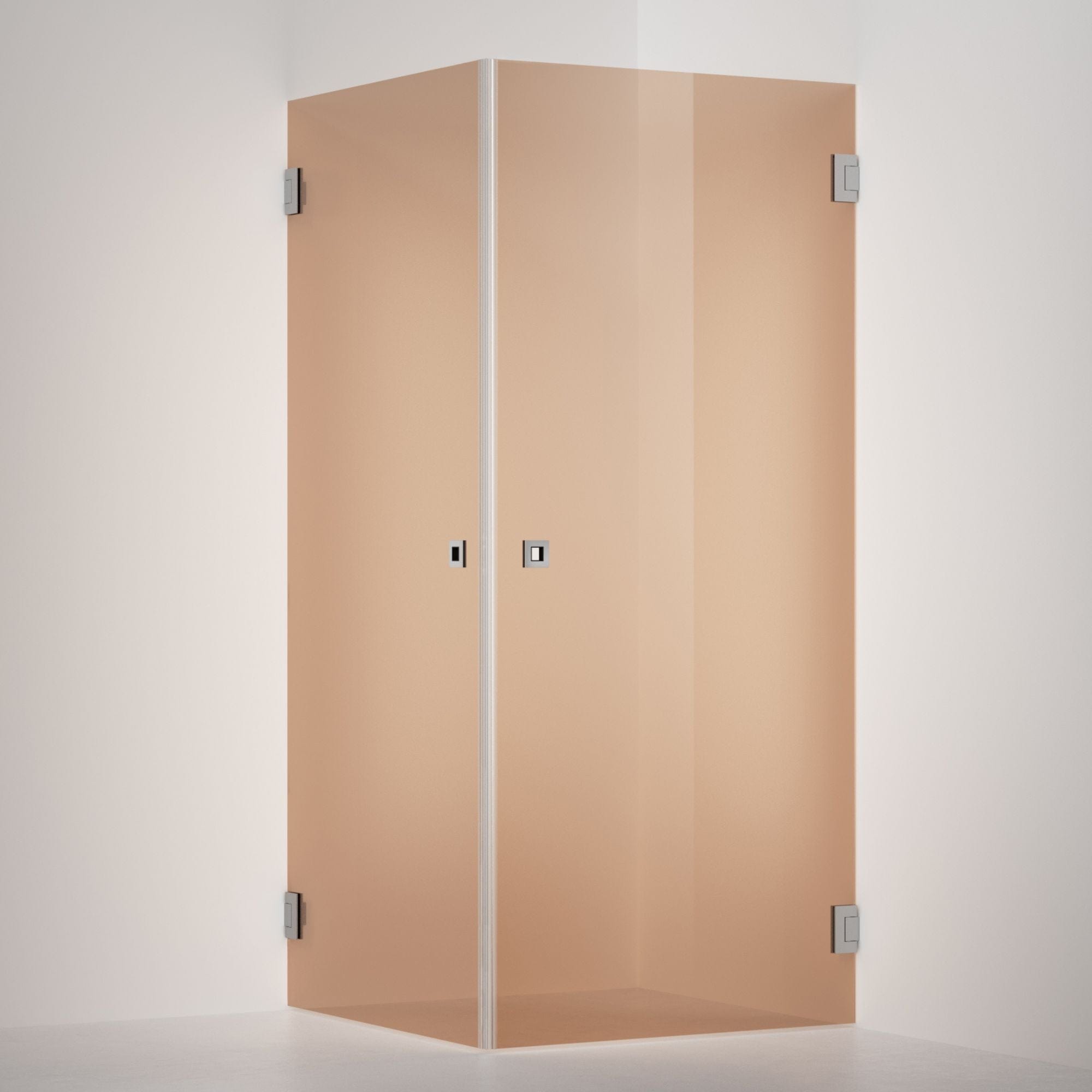 INR Dusjhjørne ARC 12 Original Måltilpasset Brushed stainless / Måltilpasset / Bronse glass INR Iconic Nordic Rooms Dusjhjørne INR-11242400