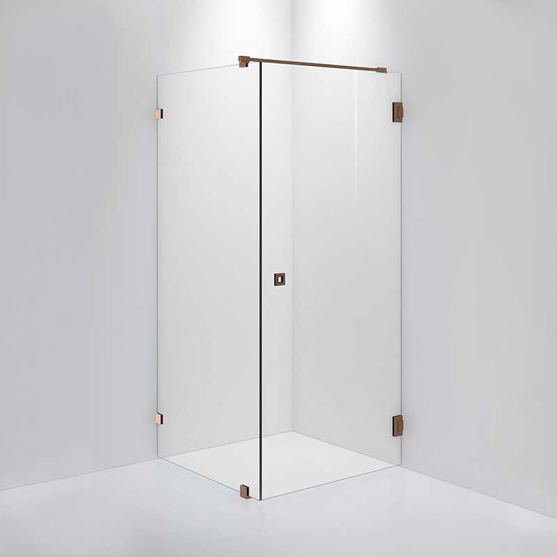INR Dusjhjørne ARC 13 Original Brushed bronze / 90x80cm / Klart glass INR Iconic Nordic Rooms Dusjhjørne INR-11302698