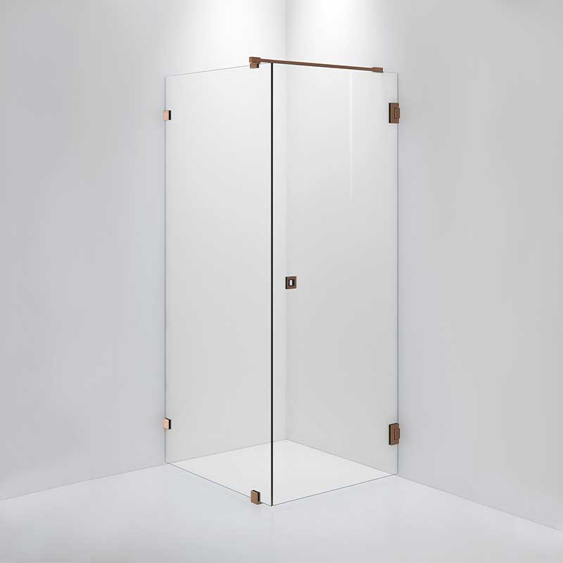 INR Dusjhjørne ARC 13 Original Brushed bronze / 90x90cm / Klart glass INR Iconic Nordic Rooms Dusjhjørne INR-11302699